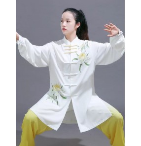 Tai Chi Clothing chinese kung fu uniforms for women breathable Printed wushu martial arts performance competition suit men's tai chi practice clothes for men